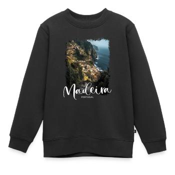 Île de Madère Portugal Vacances Visites Souvenirs - Sweat Premium enfant bio - noir - Devant - AI Model Kid Female (0cm)