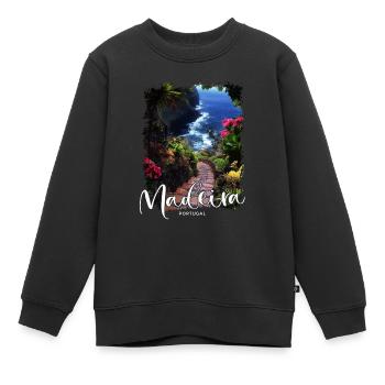 Île de Madère Portugal Vacances Visites Souvenirs - Sweat Premium enfant bio - noir - Devant - AI Model Kid Female (0cm)