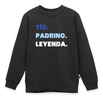 Onkel Pate Legende - Kinder Premium Organic Sweatshirt - Schwarz - Vorne - AI Model Kid Female (0cm)