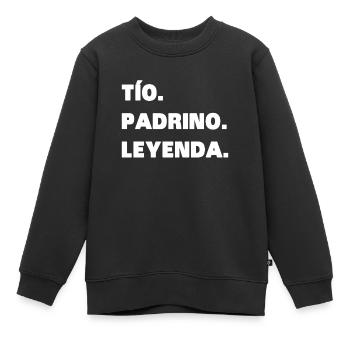 Onkel Pate Legende - Kinder Premium Organic Sweatshirt - Schwarz - Vorne - AI Model Kid Female (0cm)