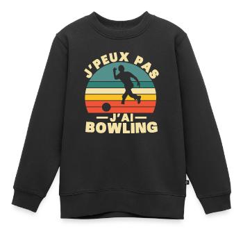 Ich kann nicht bowlen - Kinder Premium Organic Sweatshirt - Schwarz - Vorne - AI Model Kid Female (0cm)