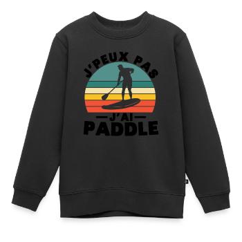 Ich kann nicht paddeln, ich - Kinder Premium Organic Sweatshirt - Schwarz - Vorne - AI Model Kid Female (0cm)