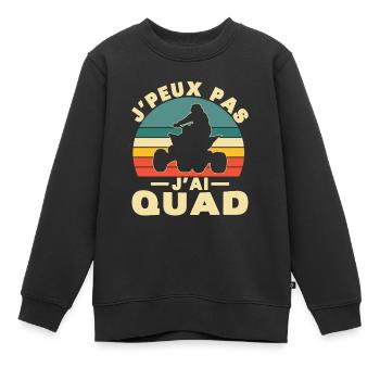 Ich kann kein Quad haben - Kinder Premium Organic Sweatshirt - Schwarz - Vorne - AI Model Kid Female (0cm)
