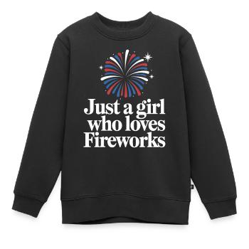 Pyrotechniker Feuerwerk Pyrotechnik - Kinder Premium Organic Sweatshirt - Schwarz - Vorne - AI Model Kid Female (0cm)