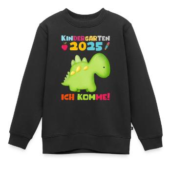 kiKindergarten 2025 Kids Gift Kita 2025 Décoration - Sweat Premium enfant bio - noir - Devant - AI Model Kid Female (0cm)