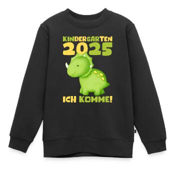 kiKindergarten 2025 Kids Gift Kita 2025 Décoration - Sweat Premium enfant bio - noir - Devant - AI Model Kid Female (0cm)