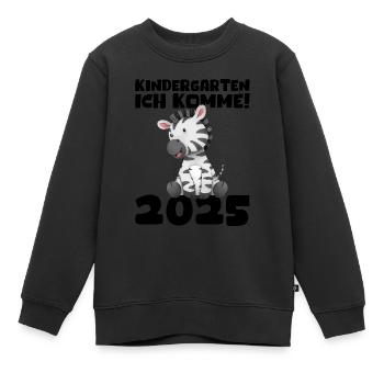 kiKindergarten 2025 Kids Gift Kita 2025 Décoration - Sweat Premium enfant bio - noir - Devant - AI Model Kid Female (0cm)