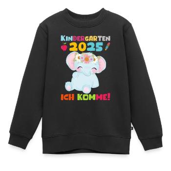 kiKindergarten 2025 Kids Gift Kita 2025 Décoration - Sweat Premium enfant bio - noir - Devant - AI Model Kid Female (0cm)