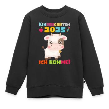 kiKindergarten 2025 Kids Gift Kita 2025 Décoration - Sweat Premium enfant bio - noir - Devant - AI Model Kid Female (0cm)
