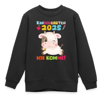 kiKindergarten 2025 Kids Gift Kita 2025 Décoration - Sweat Premium enfant bio - noir - Devant - AI Model Kid Female (0cm)
