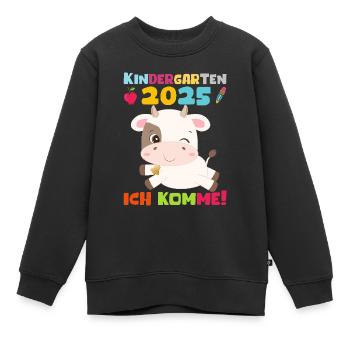 kiKindergarten 2025 Kids Gift Kita 2025 Décoration - Sweat Premium enfant bio - noir - Devant - AI Model Kid Female (0cm)
