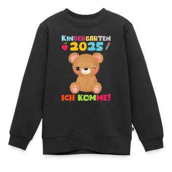 kiKindergarten 2025 Kids Gift Kita 2025 Décoration - Sweat Premium enfant bio - noir - Devant - AI Model Kid Female (0cm)
