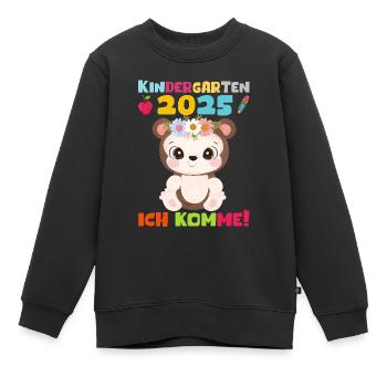 Kindergarten 2025 Kids Gift Kita 2025 Decoration - Kids Premium Organic Sweatshirt - black - Front - AI Model Kid Female (0cm)