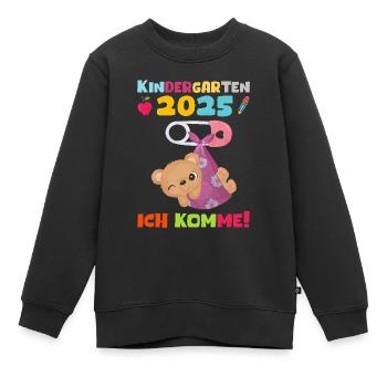kiKindergarten 2025 Kids Gift Kita 2025 Décoration - Sweat Premium enfant bio - noir - Devant - AI Model Kid Female (0cm)