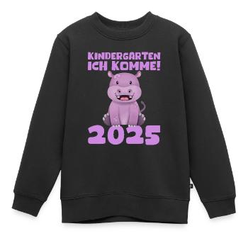 kiKindergarten 2025 Kids Gift Kita 2025 Décoration - Sweat Premium enfant bio - noir - Devant - AI Model Kid Female (0cm)