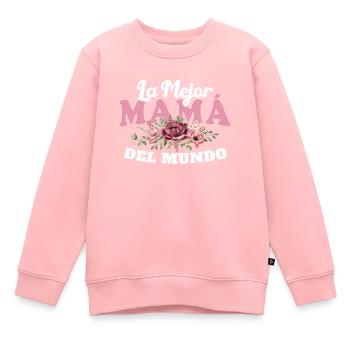 Le meilleur cadeau au monde pour la fête des mères - Sweat Premium enfant bio - rose - Devant - AI Model Kid Female (0cm)