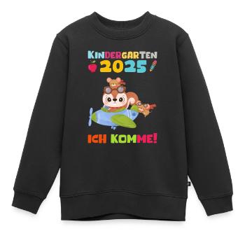 geKindergarten 2025 Kids Gift Kita 2025 Décoration - Sweat Premium enfant bio - noir - Devant - AI Model Kid Female (0cm)