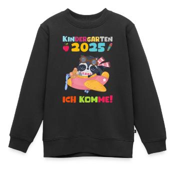 kiKindergarten 2025 Kids Gift Kita 2025 Décoration - Sweat Premium enfant bio - noir - Devant - AI Model Kid Female (0cm)