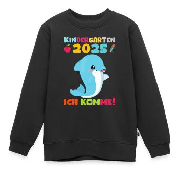 Kindergarten 2025 Kids Gift Kita 2025 Decoration - Kids Premium Organic Sweatshirt - black - Front - AI Model Kid Female (0cm)