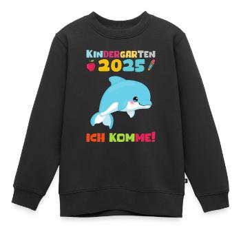 Kindergarten 2025 Kids Gift Kita 2025 Decoration - Kids Premium Organic Sweatshirt - black - Front - AI Model Kid Female (0cm)