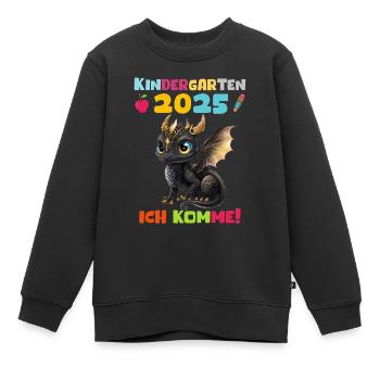 Kindergarten 2025 Kids Gift Kita 2025 Decoration - Kids Premium Organic Sweatshirt - black - Front - AI Model Kid Female (0cm)