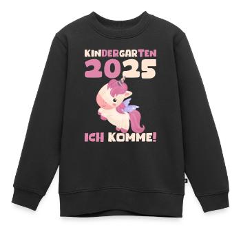 Kindergarten 2025 Girl Gift Kita 2025 Decoration - Kids Premium Organic Sweatshirt - black - Front - AI Model Kid Female (0cm)