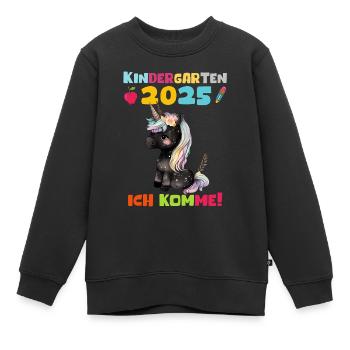 Kindergarten 2025 Girl Gift Kita 2025 Decoration - Kids Premium Organic Sweatshirt - black - Front - AI Model Kid Female (0cm)