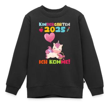 Kindergarten 2025 Girl Gift Kita 2025 Decoration - Kids Premium Organic Sweatshirt - black - Front - AI Model Kid Female (0cm)