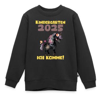 Kindergarten 2025 Girl Gift Kita 2025 Decoration - Kids Premium Organic Sweatshirt - black - Front - AI Model Kid Female (0cm)