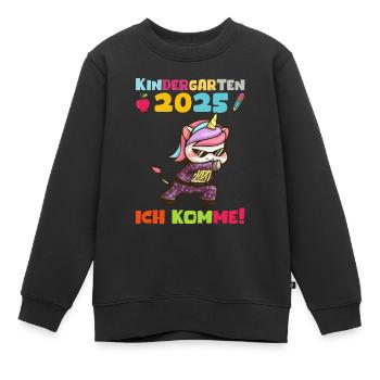 Kindergarten 2025 Mädchen Geschenk Kita 2025 Deko - Kinder Premium Organic Sweatshirt - Schwarz - Vorne - AI Model Kid Female (0cm)