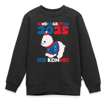 Kindergarten 2025 Children Gift Kita 2025 Decoration - Kids Premium Organic Sweatshirt - black - Front - AI Model Kid Female (0cm)