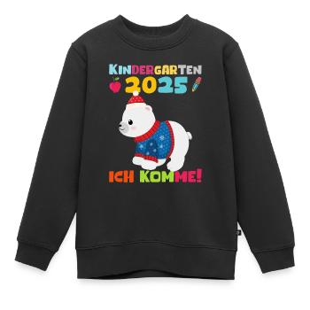 Kindergarten 2025 Kinder Geschenk Kita 2025 Deko - Kinder Premium Organic Sweatshirt - Schwarz - Vorne - AI Model Kid Female (0cm)