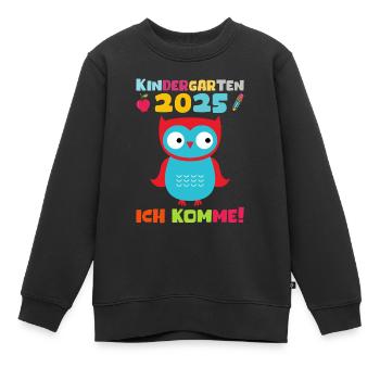 Kindergarten 2025 Kinder Geschenk Kita 2025 Deko - Kinder Premium Organic Sweatshirt - Schwarz - Vorne - AI Model Kid Female (0cm)