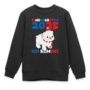 Kindergarten 2025 Kinder Geschenk Kita 2025 Deko - Kinder Premium Organic Sweatshirt - Schwarz - Vorne - AI Model Kid Female (0cm)