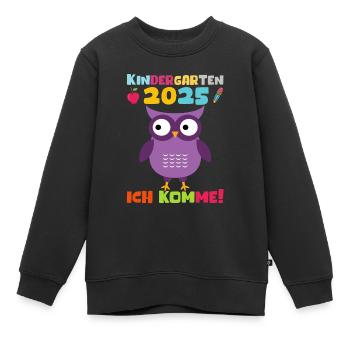 Kindergarten 2025 Kids Gift Kita 2025 Decoration - Kids Premium Organic Sweatshirt - black - Front - AI Model Kid Female (0cm)