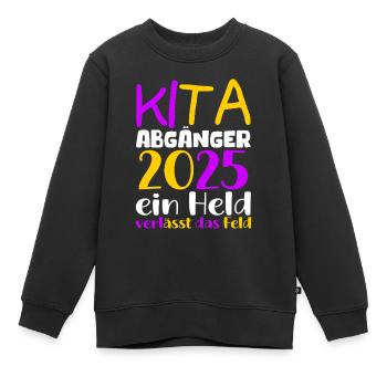 Abschied Kindergarten 2025 Geschenk Mädchen Jungen - Kinder Premium Organic Sweatshirt - Schwarz - Vorne - AI Model Kid Female (0cm)