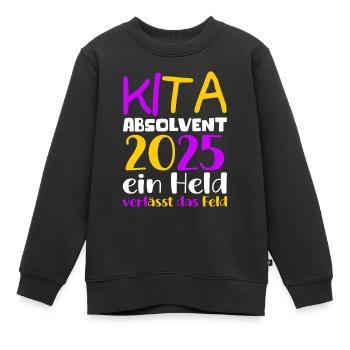Abschied Kindergarten 2025 Geschenk Mädchen Jungen - Kinder Premium Organic Sweatshirt - Schwarz - Vorne - AI Model Kid Female (0cm)