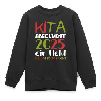Farewell Kindergarten 2025 Gift Girls Boys - Kids Premium Organic Sweatshirt - black - Front - AI Model Kid Female (0cm)