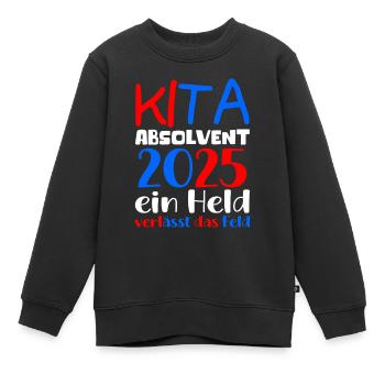 Abschied Kindergarten 2025 Geschenk Mädchen Jungen - Kinder Premium Organic Sweatshirt - Schwarz - Vorne - AI Model Kid Female (0cm)