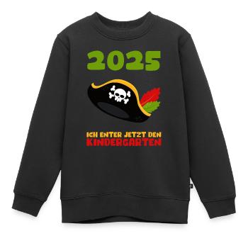 Kindergarten 2025 Children Gift Kita 2025 Decoration - Kids Premium Organic Sweatshirt - black - Front - AI Model Kid Female (0cm)
