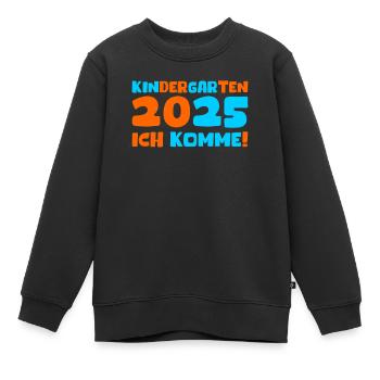 Jardin d’enfants 2025 Cadeau Kita 2025 Décoration - Sweat Premium enfant bio - noir - Devant - AI Model Kid Female (0cm)