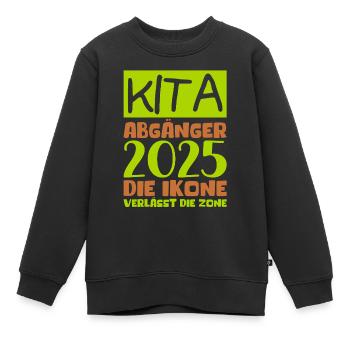 Abschied Kindergarten 2025 Geschenk Mädchen Jungen - Kinder Premium Organic Sweatshirt - Schwarz - Vorne - AI Model Kid Female (0cm)
