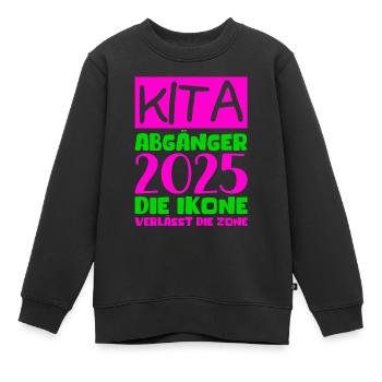 Abschied Kindergarten 2025 Geschenk Mädchen Jungen - Kinder Premium Organic Sweatshirt - Schwarz - Vorne - AI Model Kid Female (0cm)