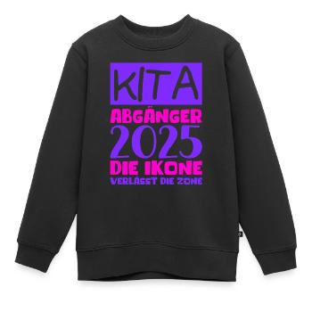 Abschied Kindergarten 2025 Geschenk Mädchen Jungen - Kinder Premium Organic Sweatshirt - Schwarz - Vorne - AI Model Kid Female (0cm)