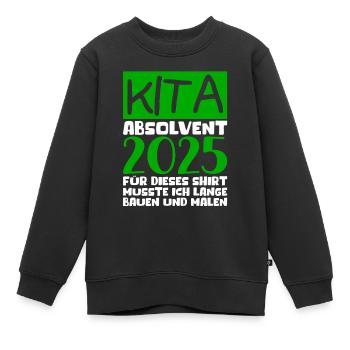 Abschied Kindergarten 2025 Geschenk Mädchen Jungen - Kinder Premium Organic Sweatshirt - Schwarz - Vorne - AI Model Kid Female (0cm)