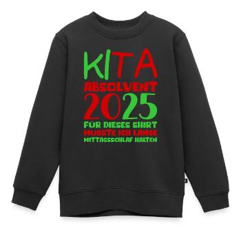Adieu Maternelle 2025 Cadeau Fille Garçons - Sweat Premium enfant bio - noir - Devant - AI Model Kid Female (0cm)