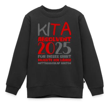 Farewell Kindergarten 2025 Gift Girl Boys - Kids Premium Organic Sweatshirt - black - Front - AI Model Kid Female (0cm)