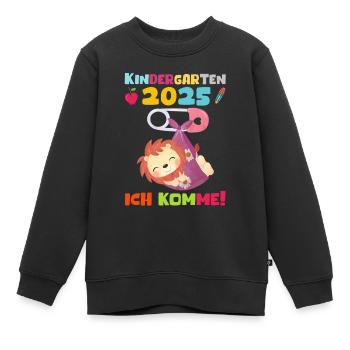 Kindergarten 2025 Kinder Geschenk Kita 2025 Deko - Kinder Premium Organic Sweatshirt - Schwarz - Vorne - AI Model Kid Female (0cm)