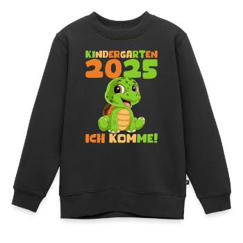 Kindergarten 2025 Kids Gift Kita 2025 Decoration - Kids Premium Organic Sweatshirt - black - Front - AI Model Kid Female (0cm)