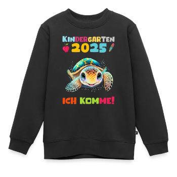 Kindergarten 2025 Kinder Geschenk Kita 2025 Deko - Kinder Premium Organic Sweatshirt - Schwarz - Vorne - AI Model Kid Female (0cm)